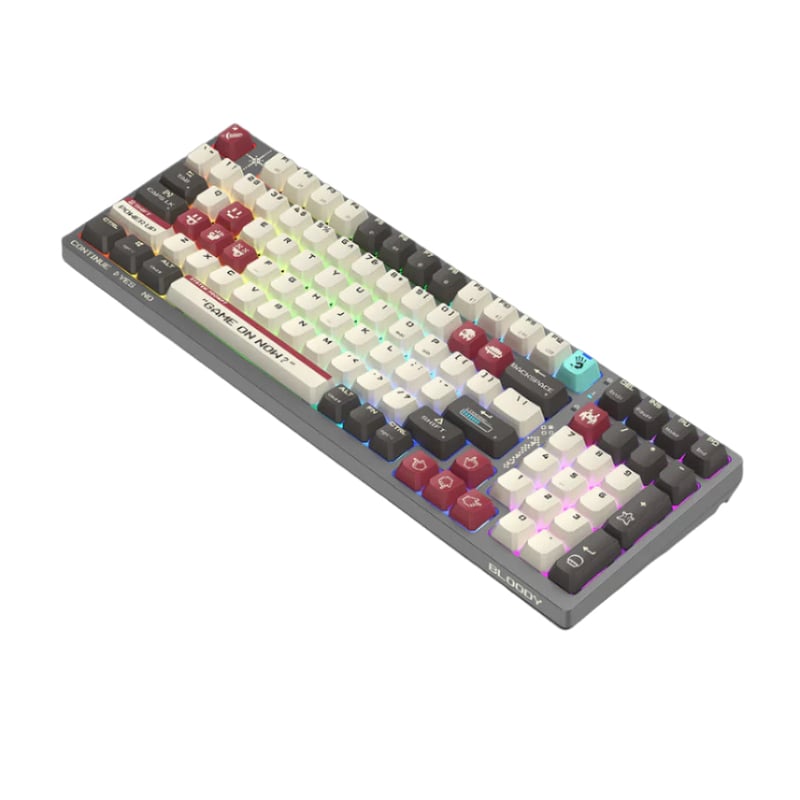 Bloody WS98 Dual-Core 2.4G Wireless , Bluetooth v5.1 , USB wired connection Mechanical Keyboard Pixels Red - 4