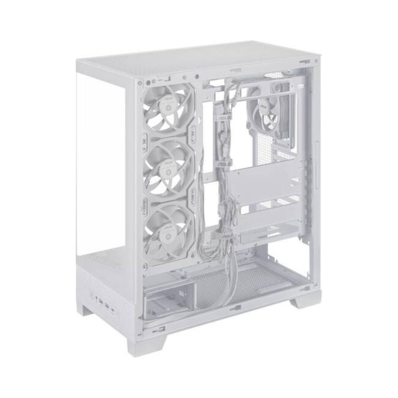 كيس ASUS A31 Plus Mid-Tower ATX أبيض مع 4 مراوح ARGB - 6