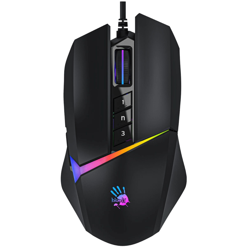 Bloody W60 Max Optical Gaming Mouse 10000 DPI RGB Wired - 5