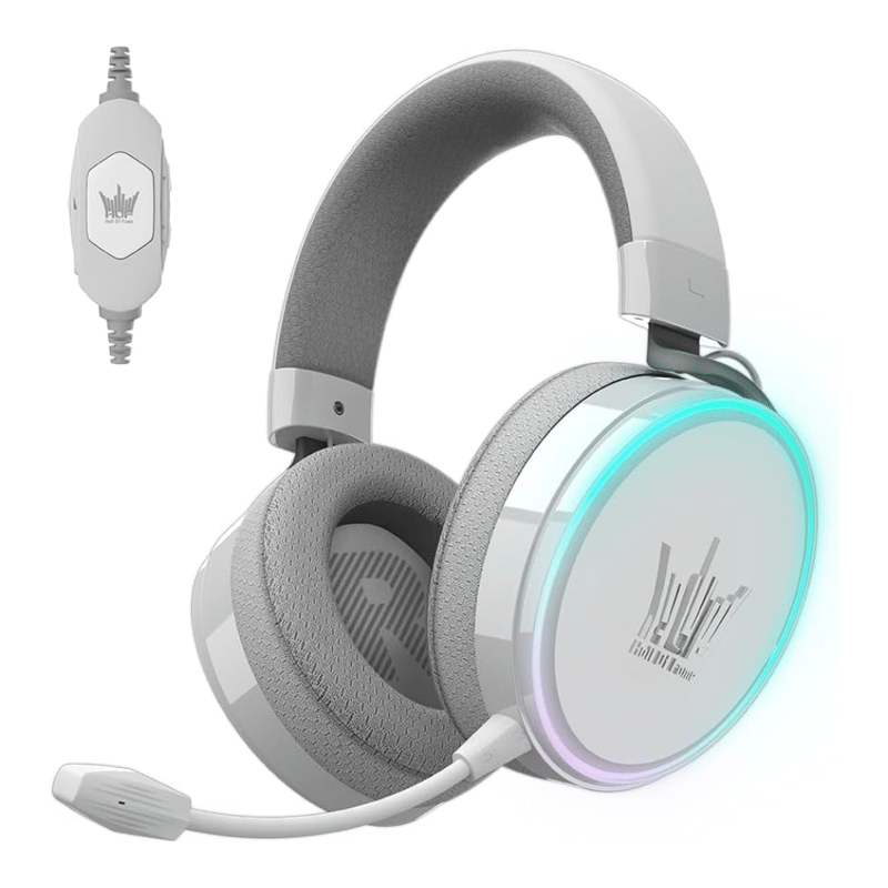سماعات Galax HOF Maestro 7.1 سماعات ألعاب USB مع ميكروفون RGB أبيض - 1