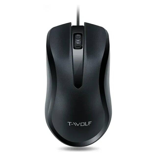 ماوس T-Wolf V12 1200 DPI سلكي أسود - 1