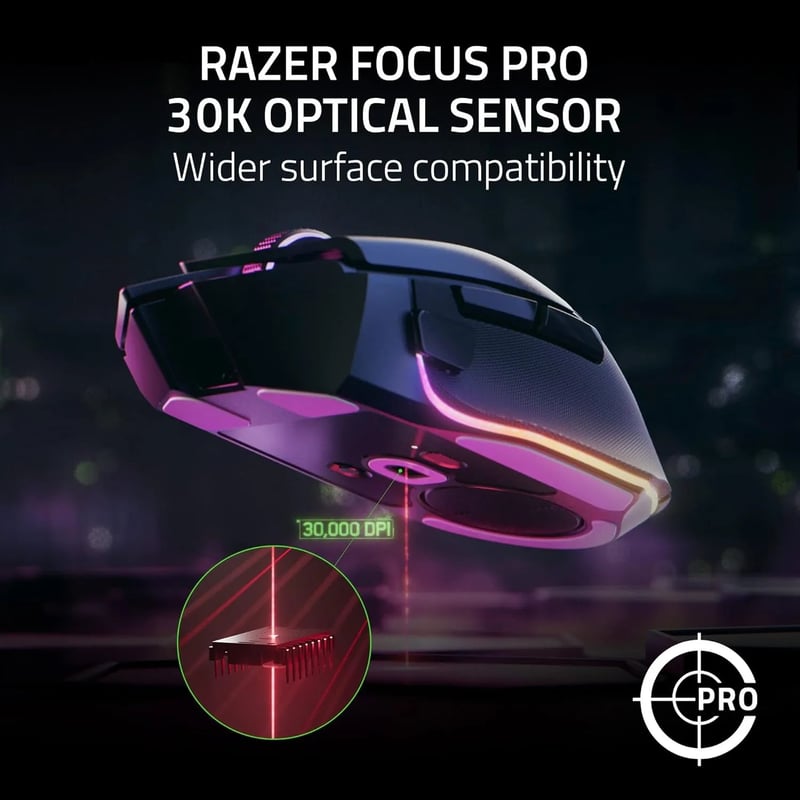 ماوس Razer Basilisk V3 Pro 30000 DPI Wireless RGB - 3