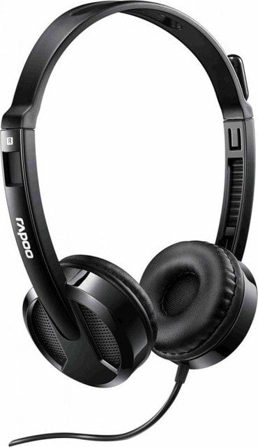 سماعات Rapoo H100 سلكية ستيريو 3.5mm مع ميكروفون أسود - 7