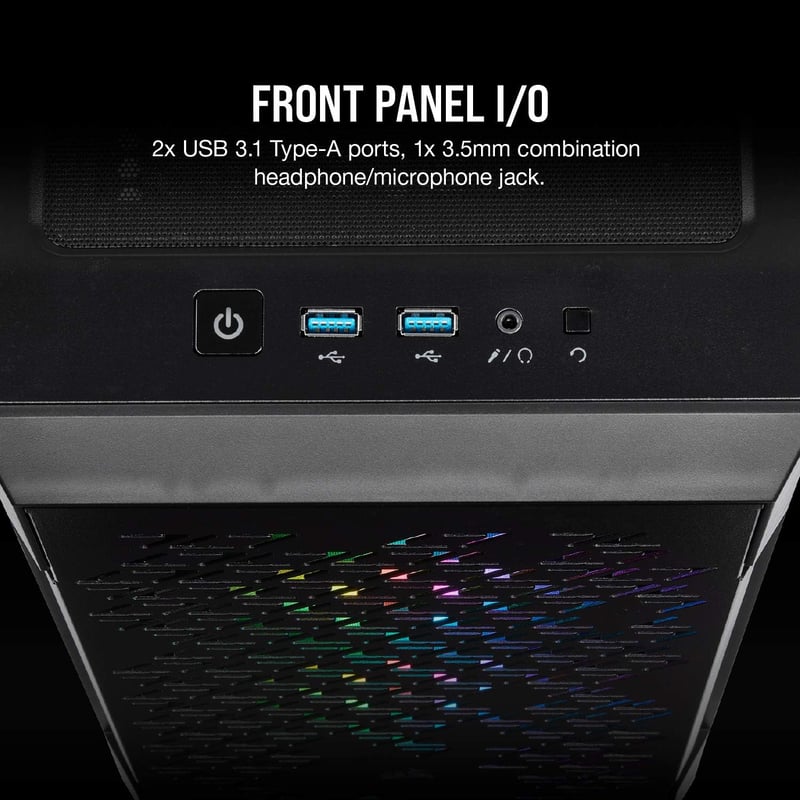 Corsair iCUE 220T RGB Airflow Mid-Tower ATX Case Black - 3