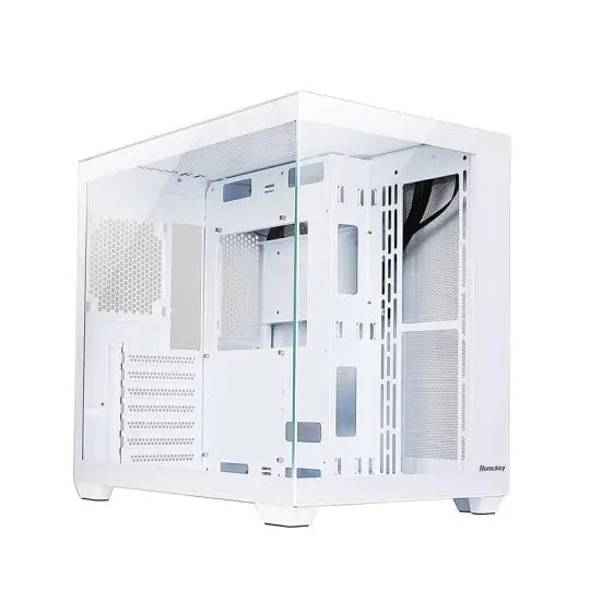 كيس Huntkey S980 Tornado Mid-Tower ATX Hs أبيض زجاج مقوى - 6