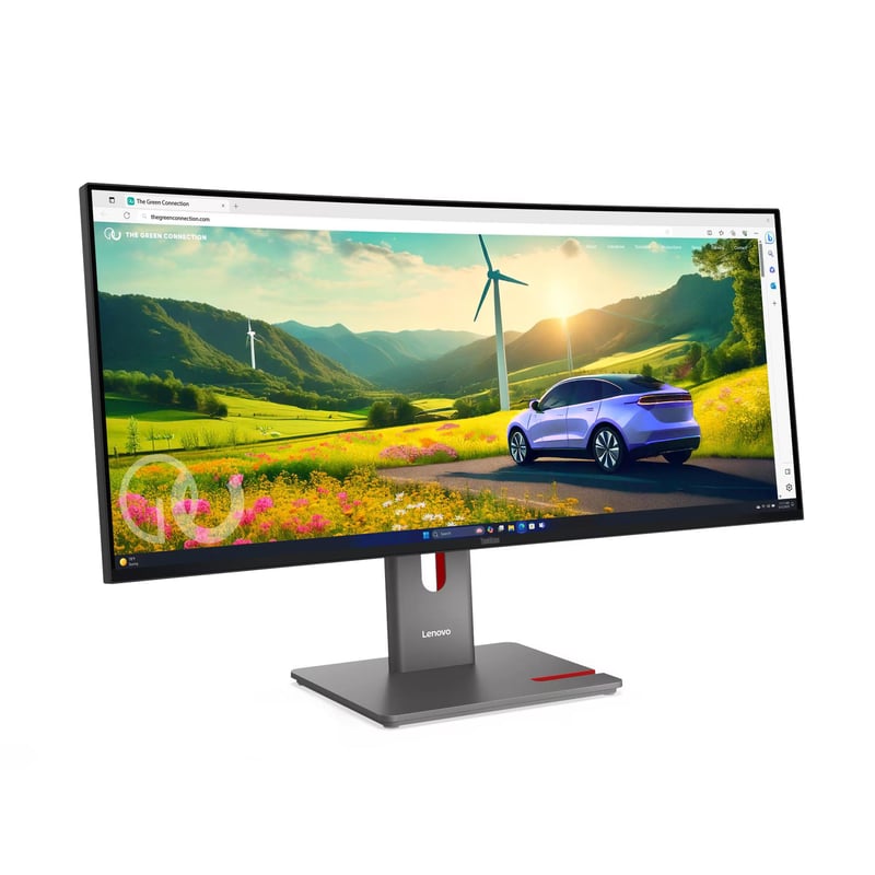 Lenovo ThinkVision P34wd-40 34.14" WQHD Curved Ultrawide IPS Professional Docking Monitor - 3