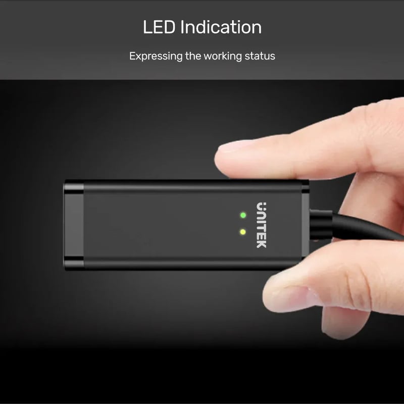 محول USB UNITEK Y-3470 USB 3.0 إلى Gigabit Ethernet أسود - 5