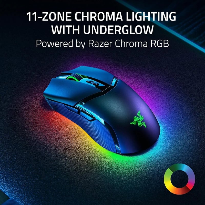ماوس Razer Cobra Pro 30K DPI لاسلكي RGB أسود - 10