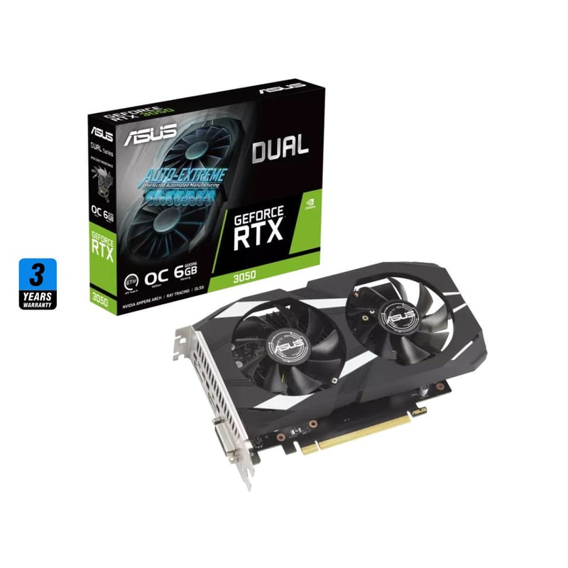 كارت شاشة ASUS Dual GeForce RTX 3050 6GB GDDR6 OC Edition - 6