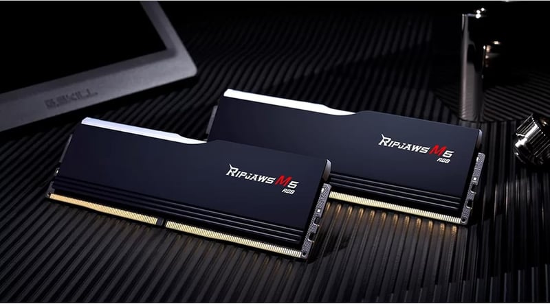 جي سكيل ريبجاوز M5 RGB رام DDR5 سعة 32 جيجابايت (2x16) بسرعة 6000 ميجاهرتز CL36 - أسود - 6