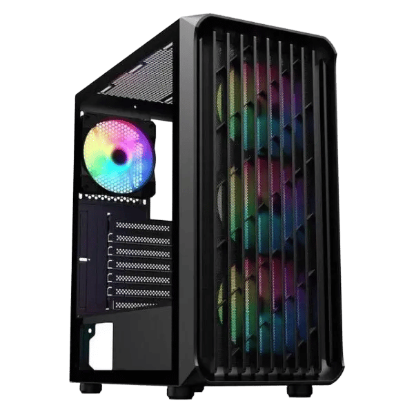 SAMA 205A Mid-Tower ATX Case Black Tempered Glass - 4