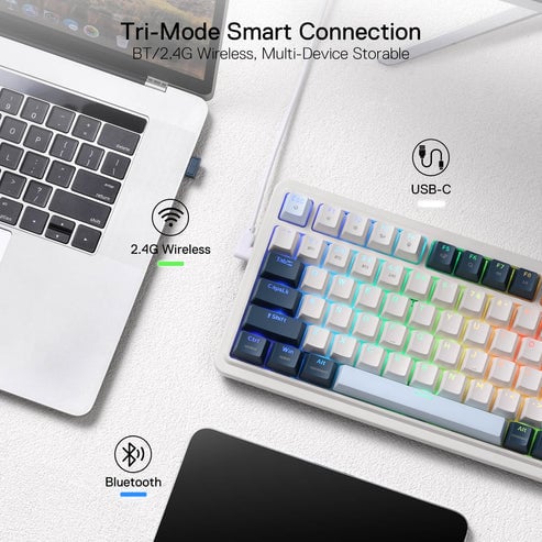Redragon K686WB-RGB-PRO 96% Gasket Mechanical Red Switch Dual-Mode Keyboard - 3