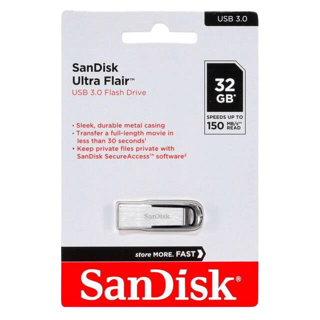 SanDisk Ultra Flair 32GB USB 3.0 Flash Drive - 4