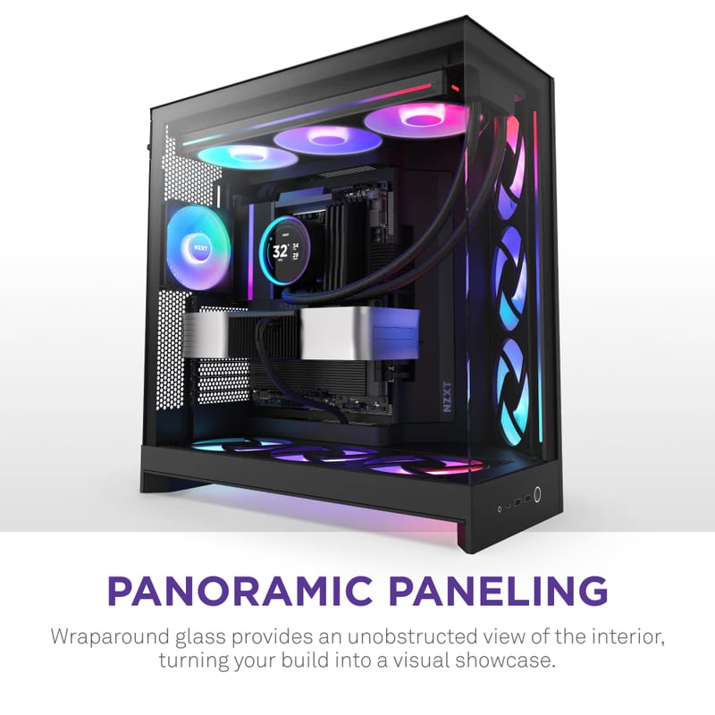 كيس NZXT H9 Flow Mid-Tower ATX أسود RGB - 5