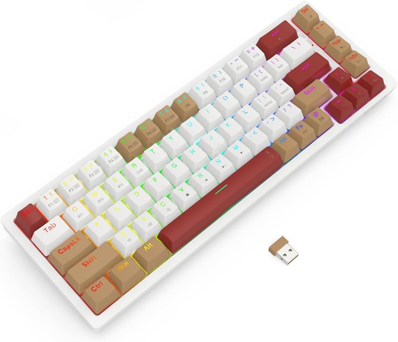 Redragon K677 WLR-RGB-PRO 60% Mechanical Brown Keyboard Dual-Mode - 6