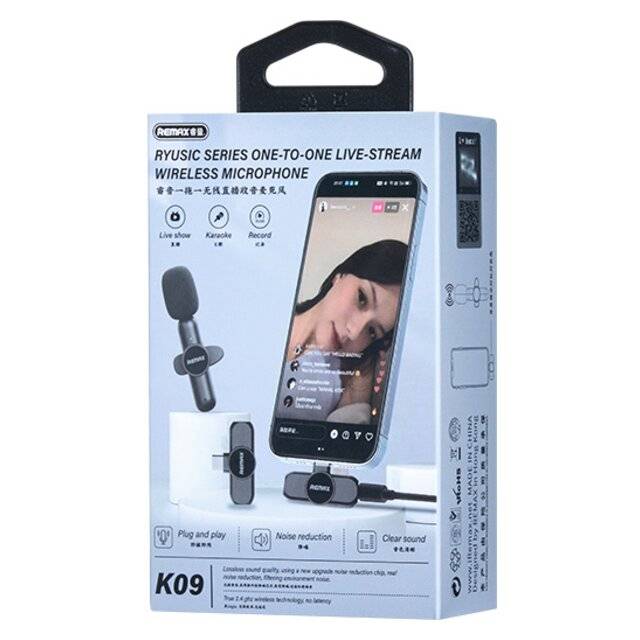 Remax K09 Wireless Type-C Microphone Portable - 3