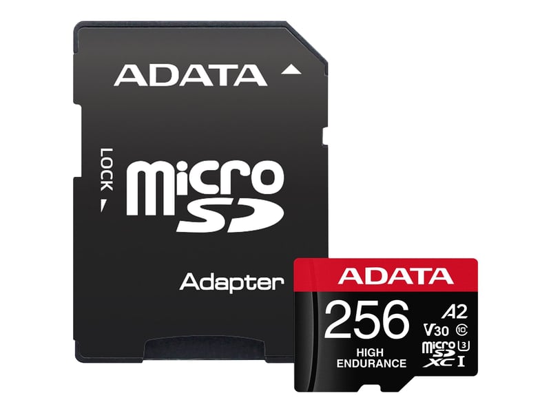 ADATA 256GB microSDXC UHS-I A2 Card with USB-A Adapter - 7