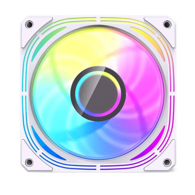 DarkFlash INF 24T 120mm ARGB Case Fan 5-in-1 Pack White - 5