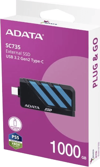 SSD محمول ADATA SC735 1TB USB-C أزرق - 7