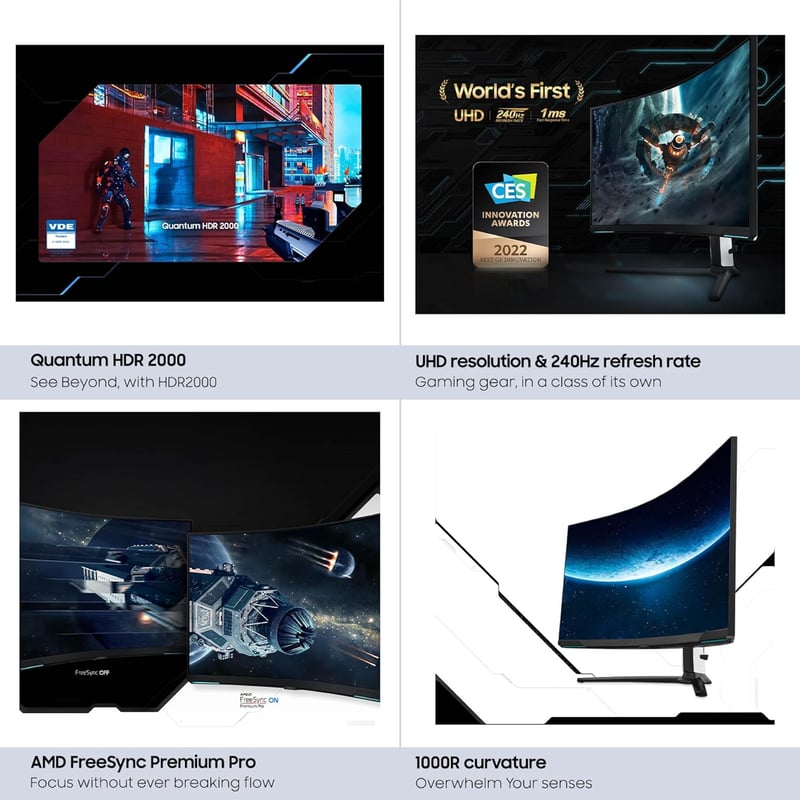 Samsung Odyssey OLED G8 G80SD 32" 4K 240Hz QD-OLED Gaming Monitor - 17