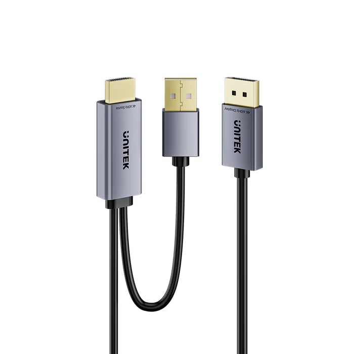 محول UNITEK HDMI إلى DisplayPort كيبل 1.8m أسود - 4