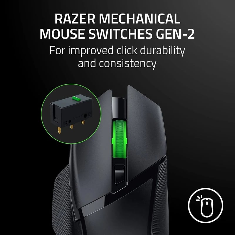 ماوس Razer Basilisk V3 X HyperSpeed 18000 DPI Dual-Mode 9-Button RGB أسود - 7
