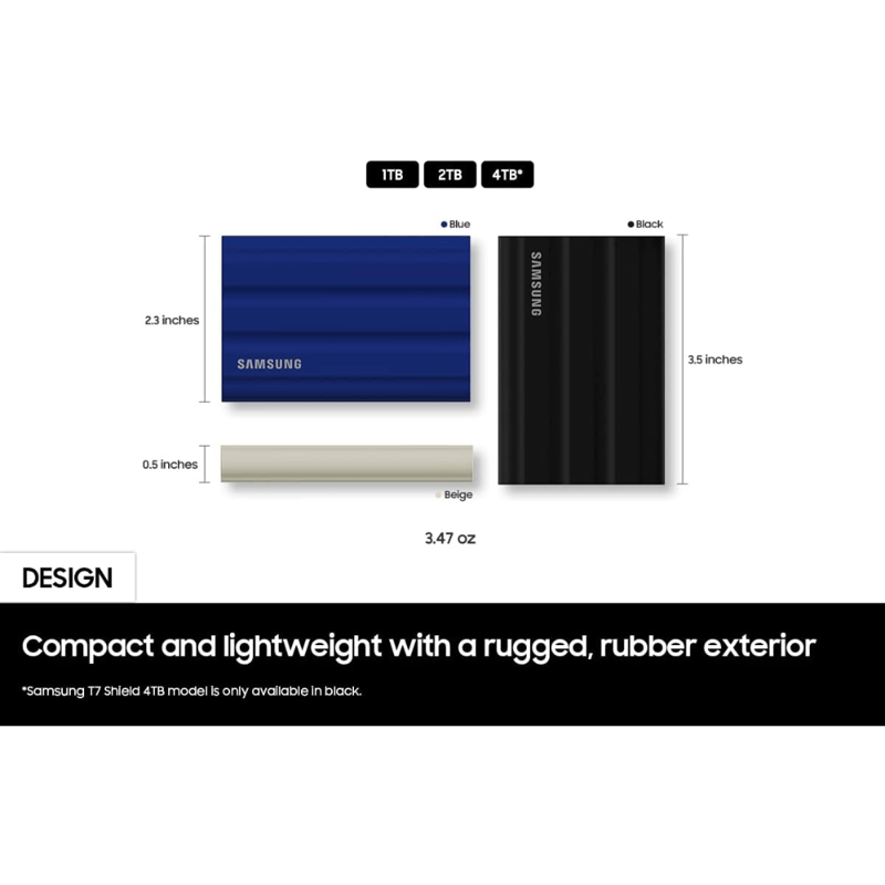 SSD Samsung T7 Shield 2TB USB-C 3.2 هارد خارجي - 4