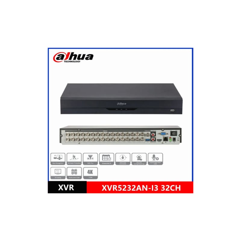 كاميرا Dahua XVR5232AN-I3/T 32 قناة 5MP مع دعم 2 HDD - 1