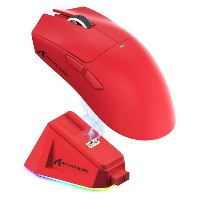 Attack Shark X11 Ultra 8K Wireless Mouse (Red) - 3