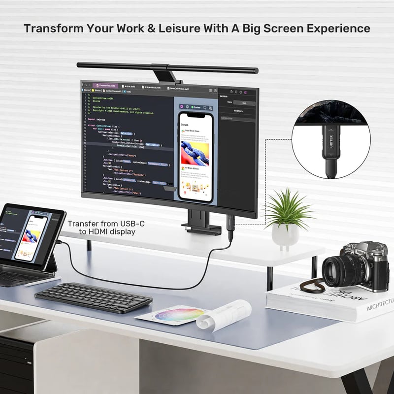 محول UNITEK USB-C إلى HDMI 4K@60Hz HDMI 2.0b - 7