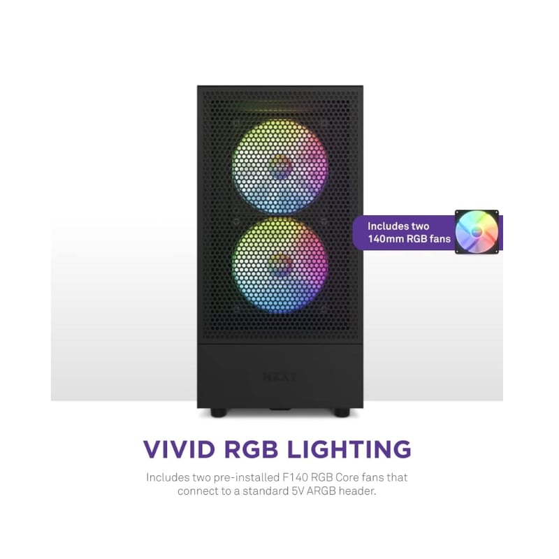 كيس NZXT H5 Flow Mid-Tower ATX RGB - 11