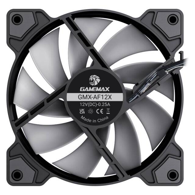 GMX AF12X 120mm Case Fan FRGB Black - 3