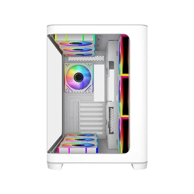 SAMA Neview 2851A Mid-Tower ATX Case White Tempered Glass - 3