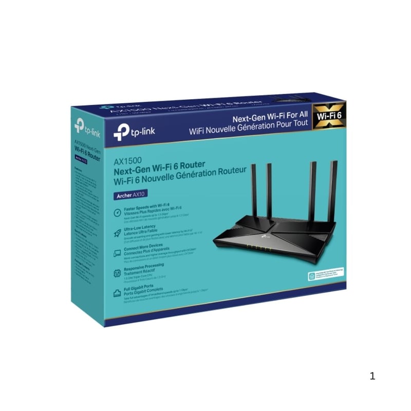 راوتر TP-Link Archer AX10 AX1500 WiFi 6 Dual-Band - 1