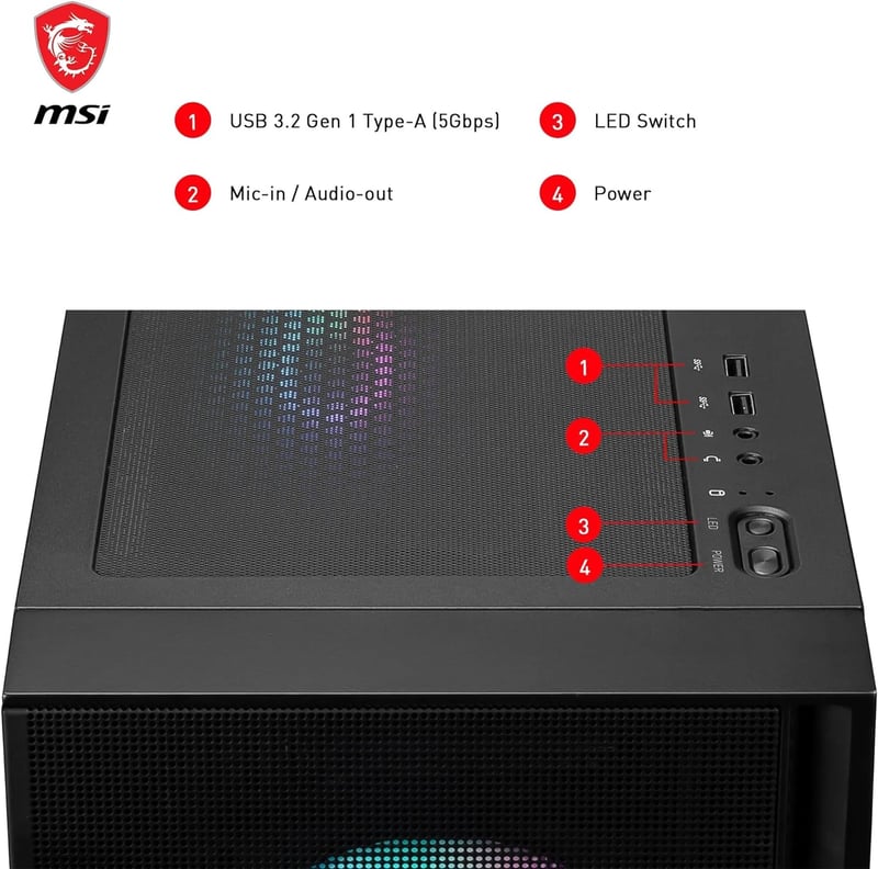 كيس MSI MAG Forge 320R Mid-Tower ATX أبيض - 6