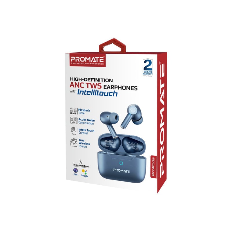 سماعات Promate ProPods TWS بلوتوث 5.3 ANC أبيض - 22