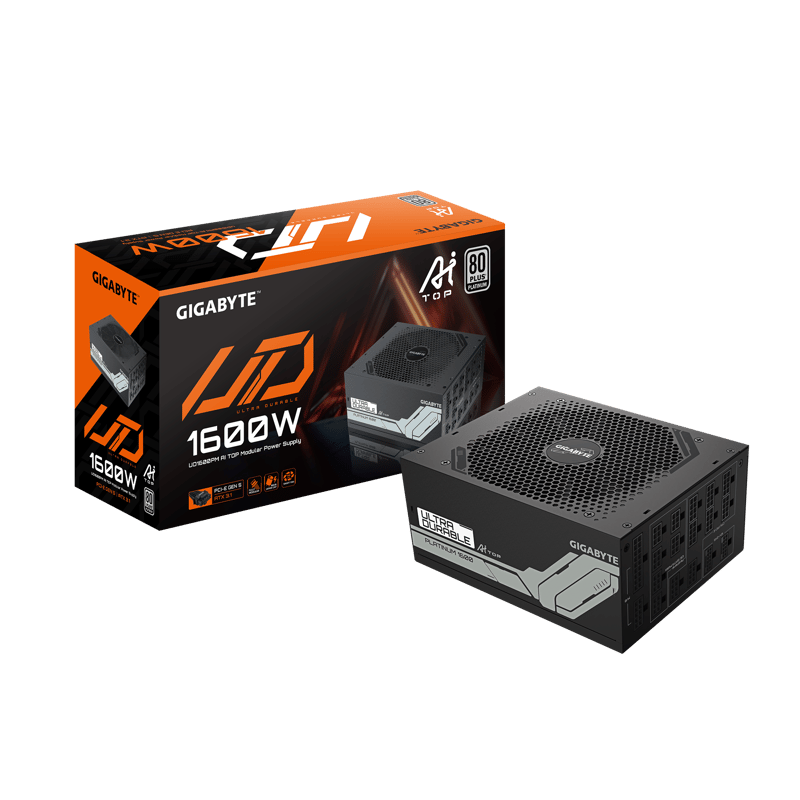 باور سبلاي Gigabyte UD1600M 1600W 80+ Platinum Plus Fully Modular أسود - 1