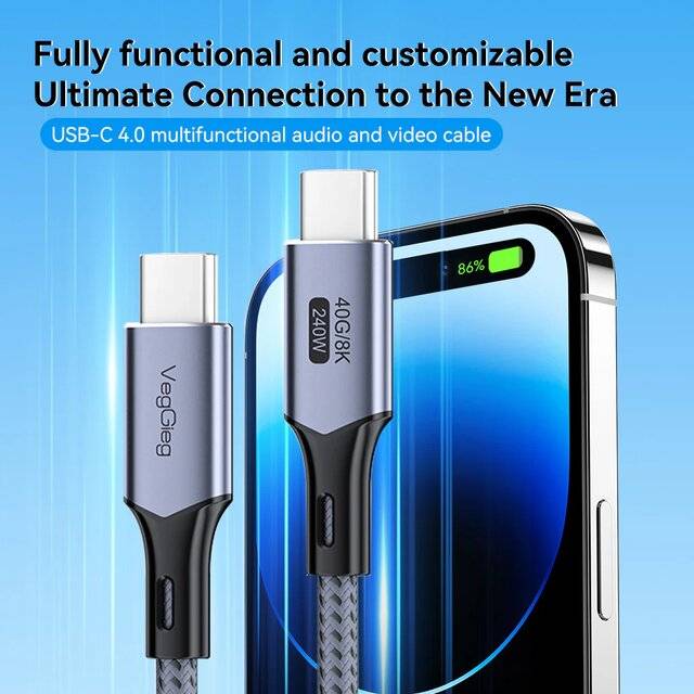 كيبل VegGieg USB-C إلى USB-C 2m - 4