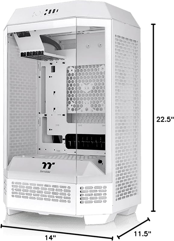 Thermaltake The Tower 300 Micro-ATX Case White Tempered Glass - 6