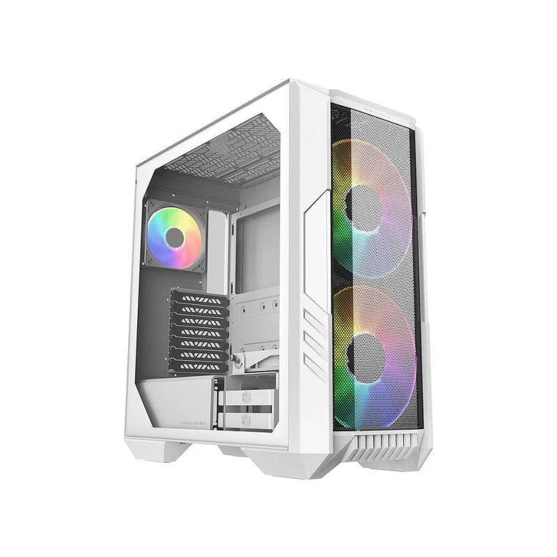 Cooler Master HAF 500 Mid-Tower ATX Case White Tempered Glass - 4