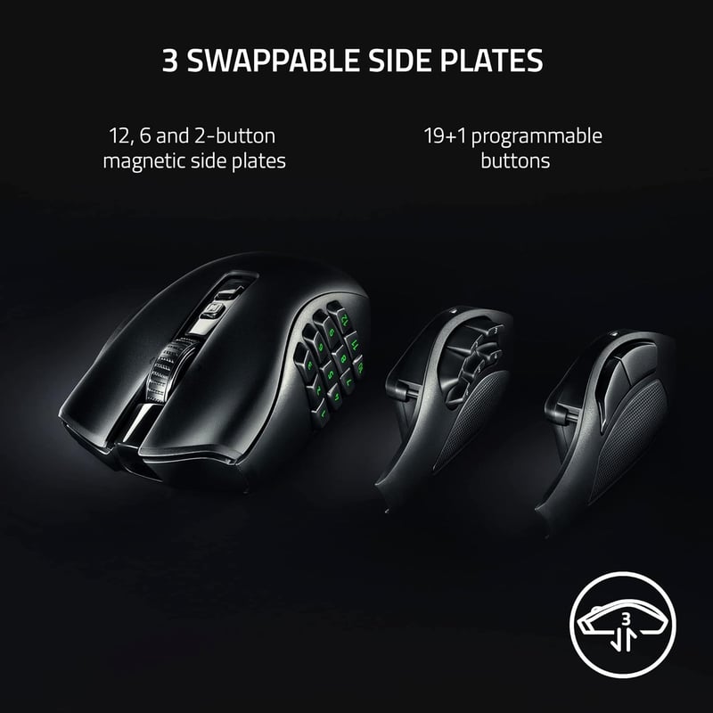 ماوس Razer Naga V2 Pro 30000 DPI RGB لاسلكي أسود - 3