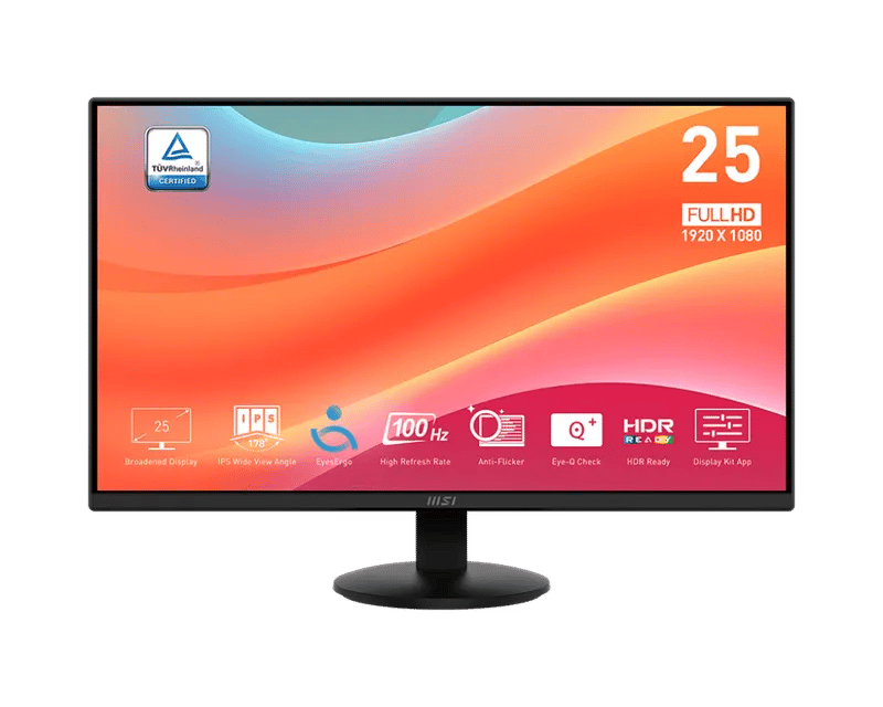 شاشة MSI PRO MP252L 25″ 1920x1080 100Hz IPS أسود - 1