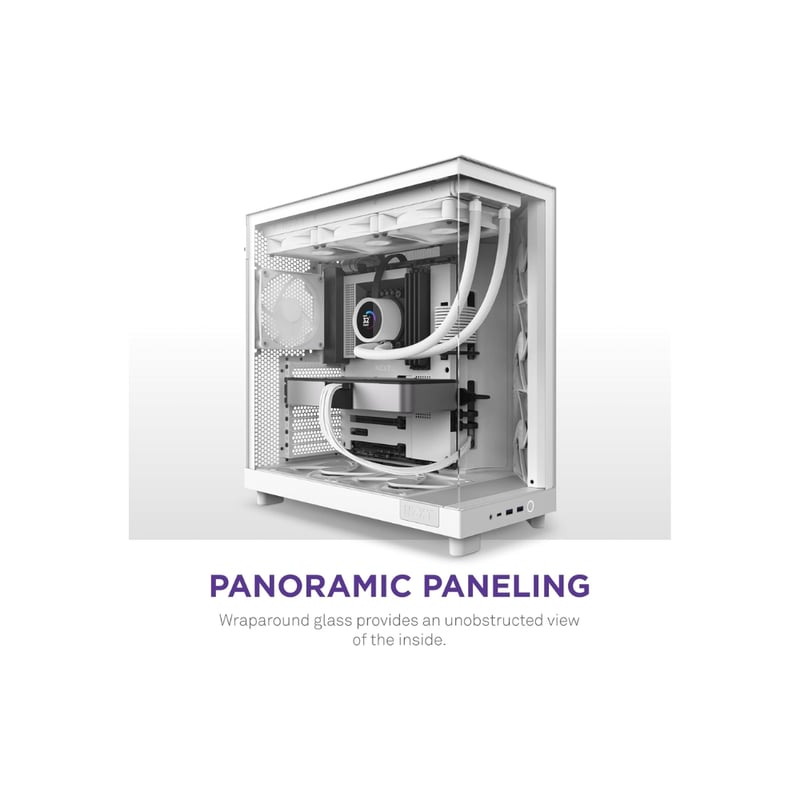 كيس NZXT H6 Flow Mid-Tower ATX أبيض - 3
