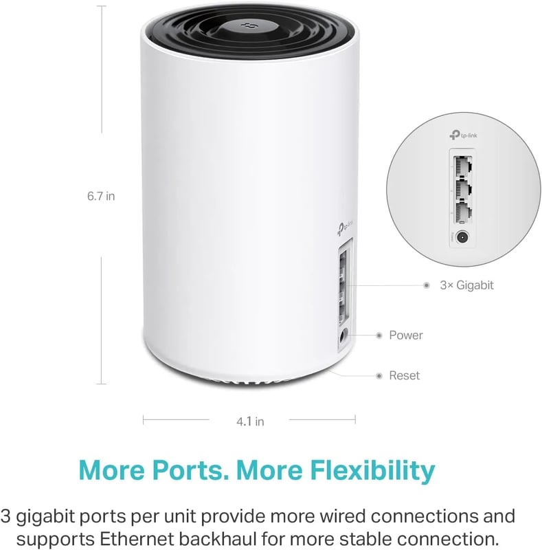 TP-Link Deco XE75 AXE5400 Tri-Band WiFi 6E Mesh Router - 4