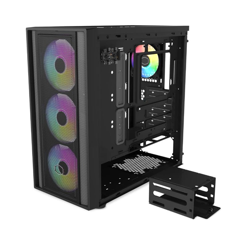 Cooler Master MasterBox 600 Mid-Tower ATX Case Black Tempered Glass - 3