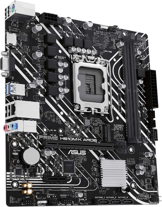 ASUS PRIME H610M-K D4 ARGB LGA 1700 Micro-ATX Motherboard - 5