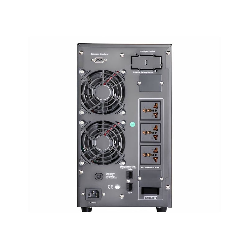 GeTX GXT-2000-CON 2KVA 2000VA High Frequency True Double Conversion Online UPS LCD Display 6x 12V 7Ah Internal Batteries Enterprise Power Protection - 4