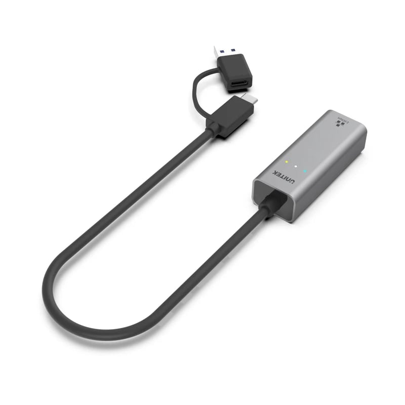 محول USB UNITEK U1313C USB-C/USB-A إلى RJ45 2.5G إيثرنت 2500Mbps - 6