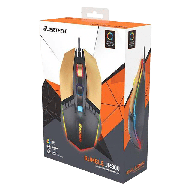 Jertech JR800 Rumble Gaming Mouse 4800 DPI RGB Wired - 3