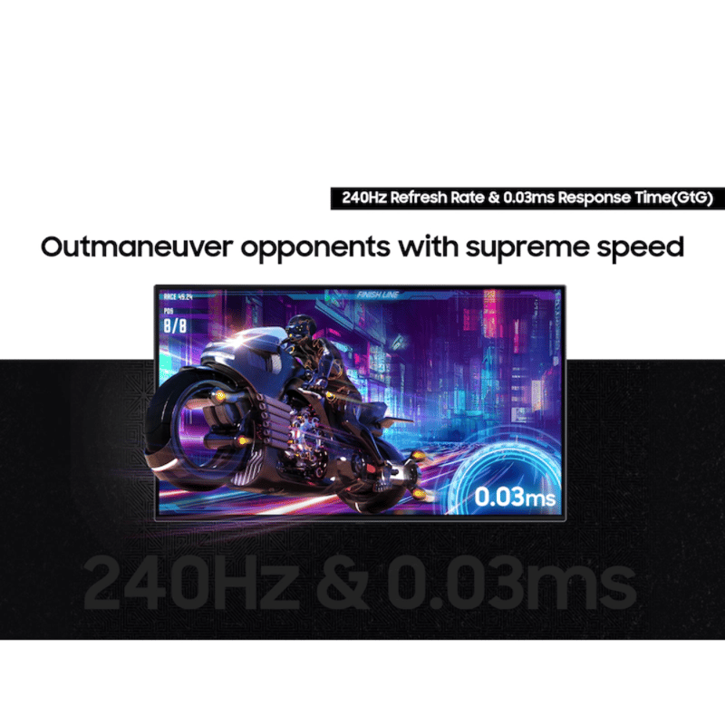 شاشة Samsung Odyssey G8 G80SD 32″ 3840x2160 240Hz OLED سيلفر - 9